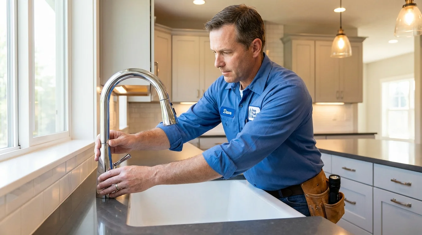 Kitchen faucet installation by Johns Plumbing LLC in Elmhurst